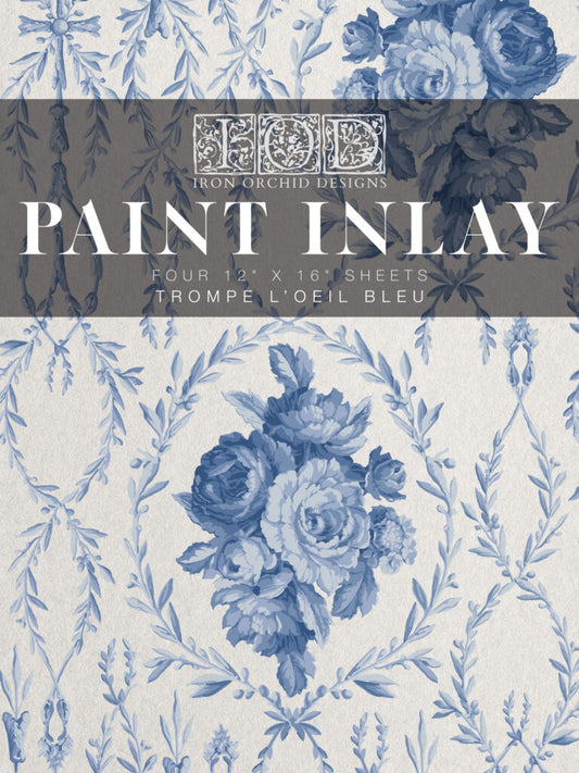Trompe L’oeil Bleu Paint Inlay by IOD
