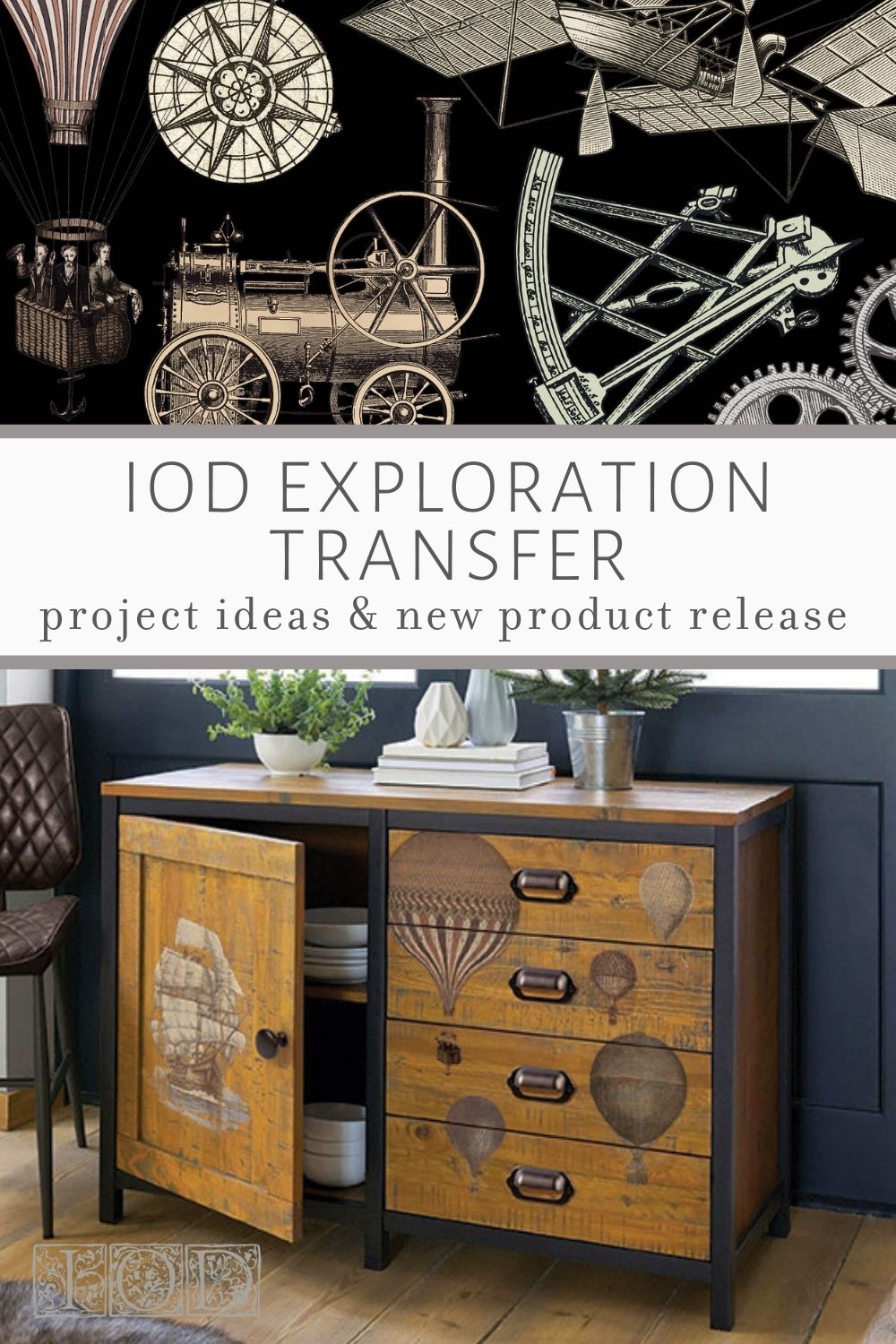 Exploration IOD Transfer 12×16 Pad by Iron Orchid Designs