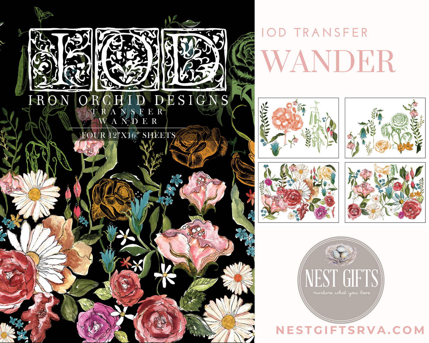 IOD Wander Transfer by Iron Orchid Designs