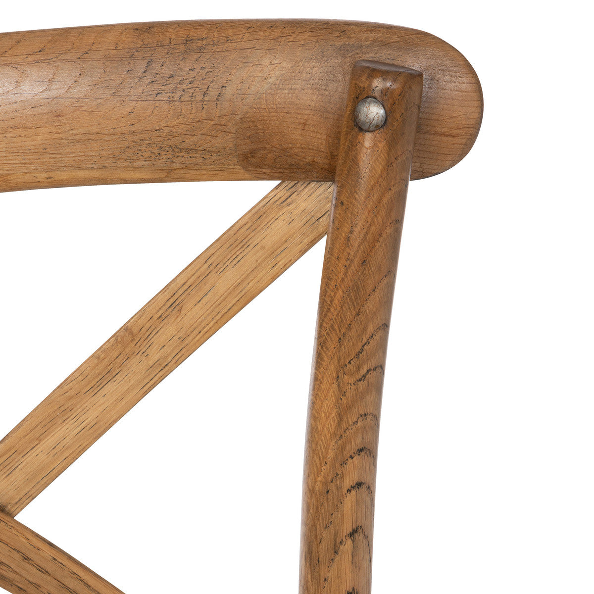 Oak Cross Back Counter Stool